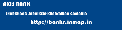 AXIS BANK  JHARKHAND SARAIKELA-KHARSAWAN GAMARIA   banks information 